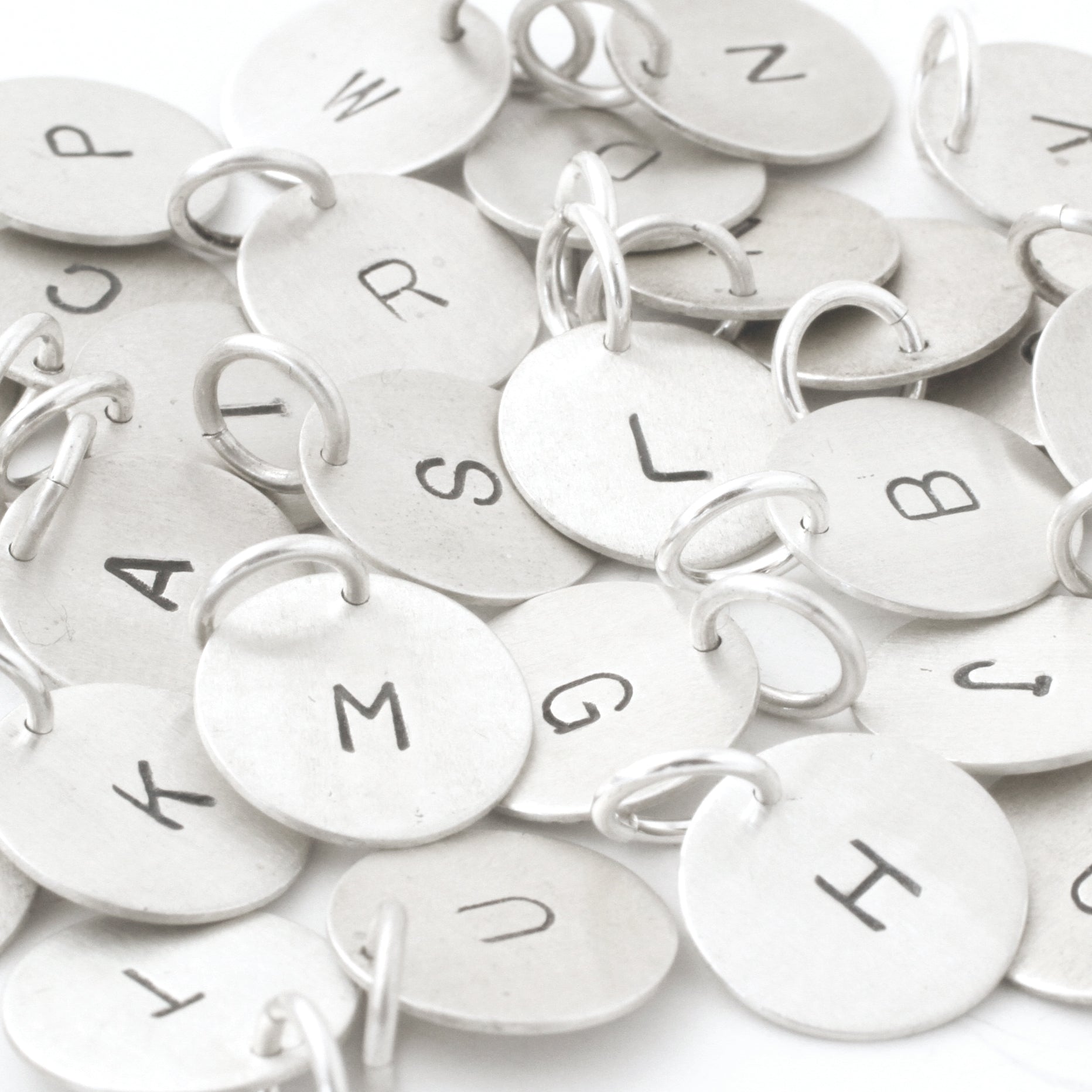 Circle Initial Charm – Amy Wing Designs