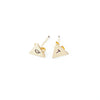 Tiny Triangle Stamped Stud Earrings (Gold-Filled)